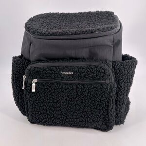 Baggallini Black Sherpa Go To Backpack Bag Travel RFID